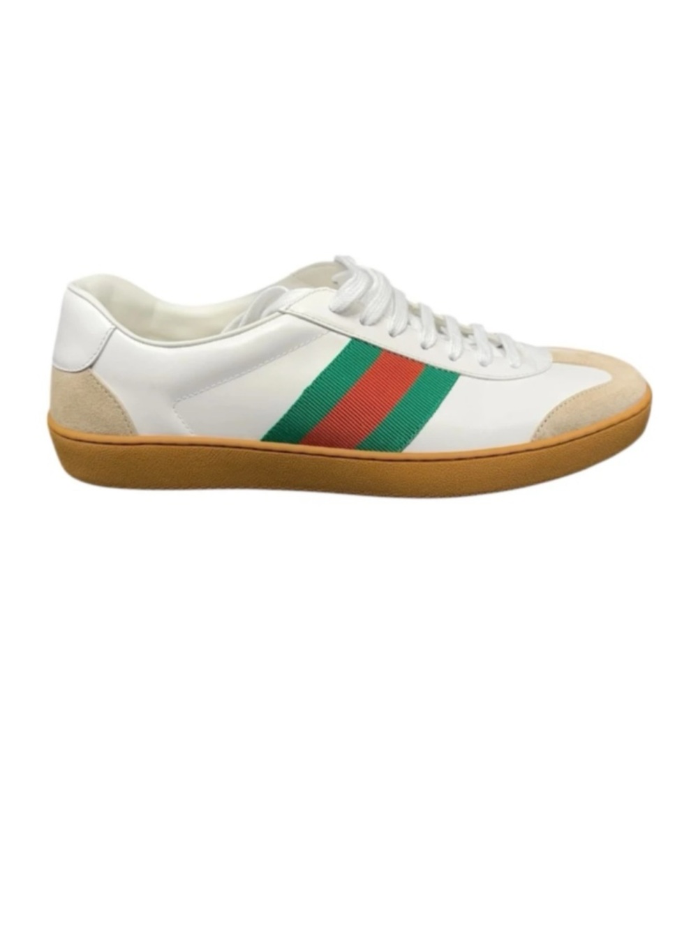 Gucci G 74 leather/suede low top sneakers size 42/9 US
made in Italy